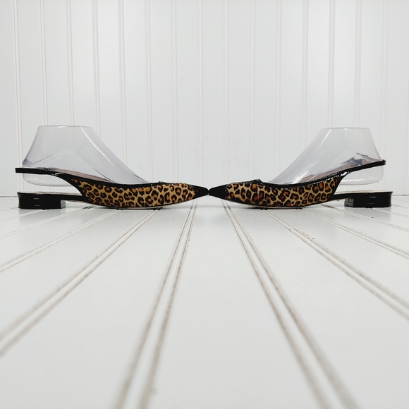 L.K. Bennet Leopard Print Maira Pointed Toe Slingbacks F606 - Picture 7 of 12